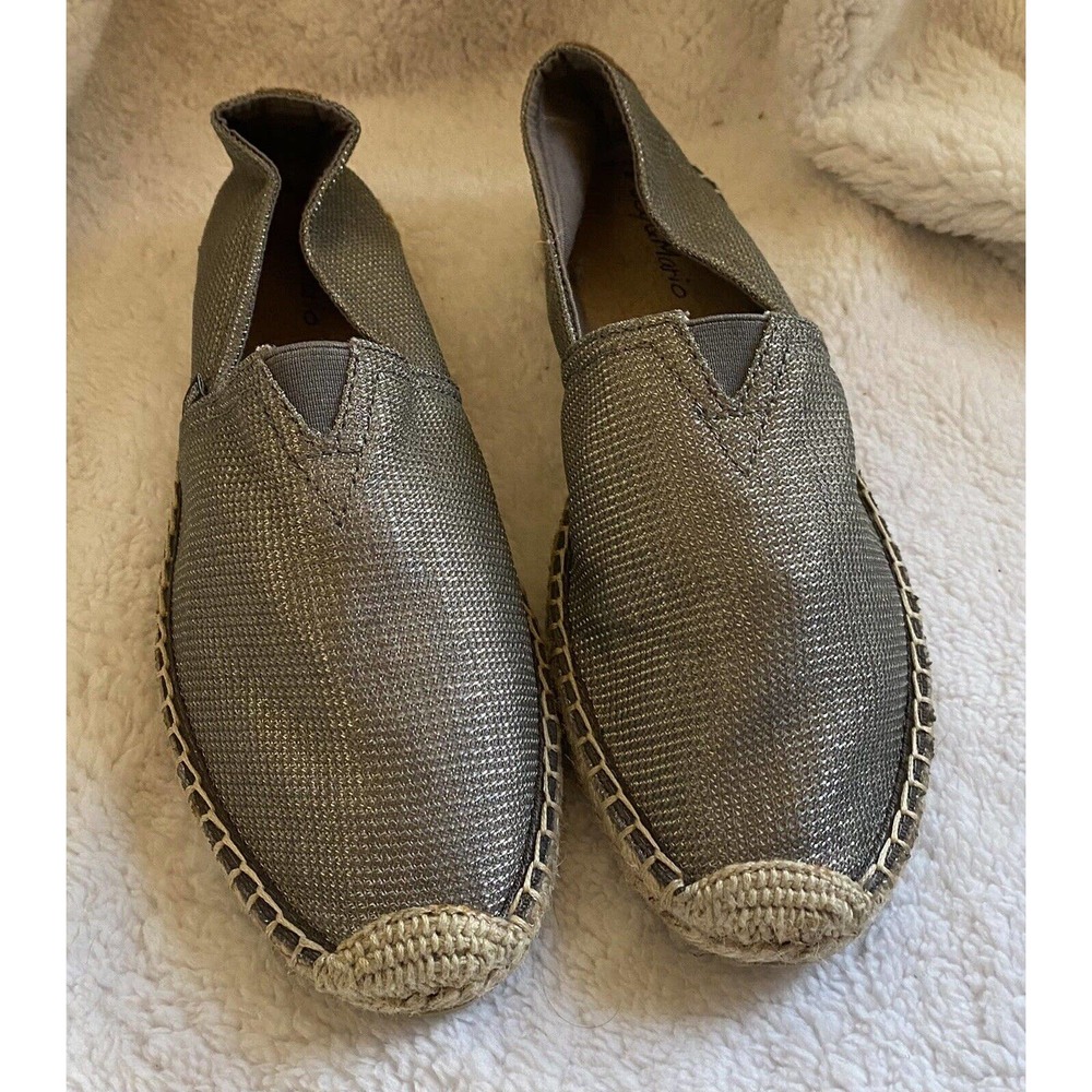Joy & Mario silver glitter size 8 womens espadrilles
